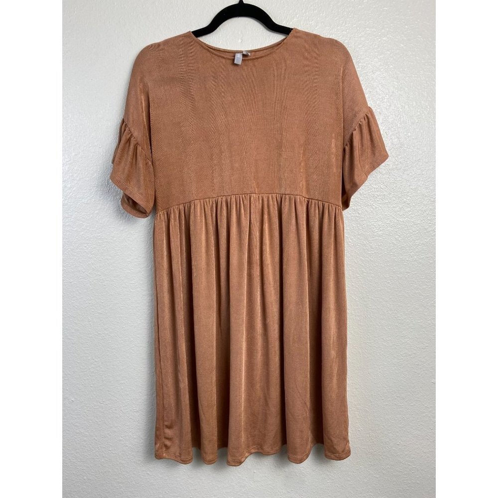 Asos Slinky Knit Babydoll Dress Womens size 4 Stretch Boho Vacation Beach